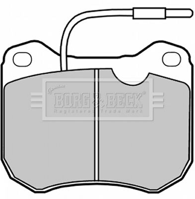 BORG & BECK Комплект тормозных колодок, дисковый тормоз BBP1064